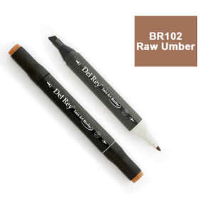 PEBEO - DEL REY TWIN MARKER BR102 RAW UMBER ÇİFT UÇLU GRAFİK KALEMİ MN-DR102
