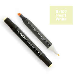PEBEO - DEL REY TWIN MARKER BR109 PEARL WHİTE ÇİFT UÇLU GRAFİK KALEMİ MN-DR109