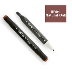 PEBEO - DEL REY TWIN MARKER BR91 NATURAL OAK ÇİFT UÇLU GRAFİK KALEMİ MN-DR091