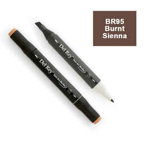 PEBEO - DEL REY TWIN MARKER BR95 BURNT SİENNA ÇİFT UÇLU GRAFİK KALEMİ MN-DR095