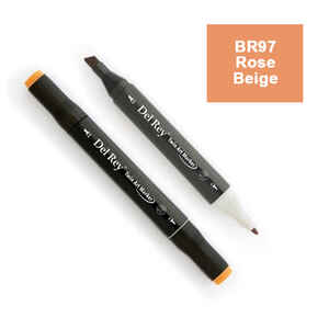 PEBEO - DEL REY TWIN MARKER BR97 ROSE BEİGE ÇİFT UÇLU GRAFİK KALEMİ MN-DR097