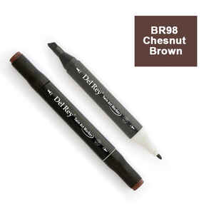 PEBEO - DEL REY TWIN MARKER BR98 CHESNUT BROWN ÇİFT UÇLU GRAFİK KALEMİ MN-DR098