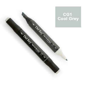 PEBEO - DEL REY TWIN MARKER CG1 COOL GREY ÇİFT UÇLU GRAFİK KALEMİ MN-DRCG1