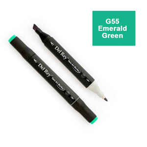 PEBEO - DEL REY TWIN MARKER G55 EMERALD GREEN ÇİFT UÇLU GRAFİK KALEMİ MN-DR055