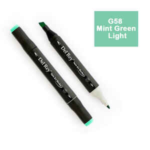 PEBEO - DEL REY TWIN MARKER G58 MİNT GREEN LİGHT ÇİFT UÇLU GRAFİK KALEMİ MN-DR058
