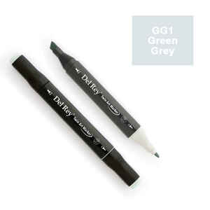 PEBEO - DEL REY TWIN MARKER GG1 GREEN GREY ÇİFT UÇLU GRAFİK KALEMİ MN-DRGG1