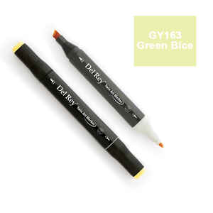 PEBEO - DEL REY TWIN MARKER GY163 GREEN BİCE ÇİFT UÇLU GRAFİK KALEMİ MN-DR163