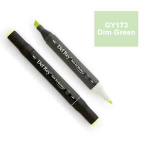 PEBEO - DEL REY TWIN MARKER GY173 DİM GREEN ÇİFT UÇLU GRAFİK KALEMİ MN-DR173