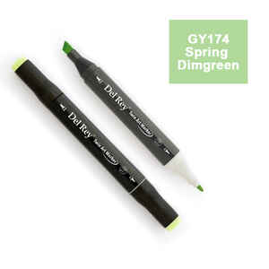 PEBEO - DEL REY TWIN MARKER GY174 SPRİNG DİMGREEN ÇİFT UÇLU GRAFİK KALEMİ MN-DR174