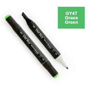 PEBEO - DEL REY TWIN MARKER GY47 GRASS GREEN ÇİFT UÇLU GRAFİK KALEMİ MN-DR047
