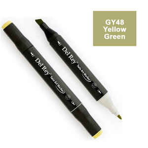 PEBEO - DEL REY TWIN MARKER GY48 YELLOW GREEN ÇİFT UÇLU GRAFİK KALEMİ MN-DR048