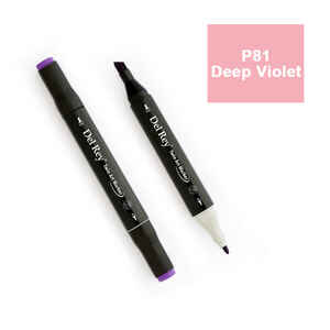 PEBEO - DEL REY TWIN MARKER P81 DEEP VİOLET ÇİFT UÇLU GRAFİK KALEMİ MN-DR081