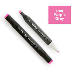 PEBEO - DEL REY TWIN MARKER P88 PURPLE GREY ÇİFT UÇLU GRAFİK KALEMİ MN-DR088