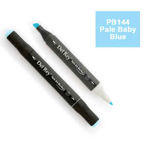 PEBEO - DEL REY TWIN MARKER PB144 PALE BABY BLUE ÇİFT UÇLU GRAFİK KALEMİ MN-DR144