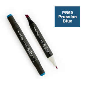 PEBEO - DEL REY TWIN MARKER PB69 PRUSSİAN BLUE ÇİFT UÇLU GRAFİK KALEMİ MN-DR069