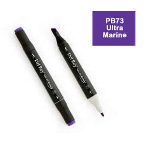 PEBEO - DEL REY TWIN MARKER PB73 ULTRA MARİNE ÇİFT UÇLU GRAFİK KALEMİ MN-DR073