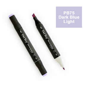 PEBEO - DEL REY TWIN MARKER PB75 DARK BLUE LİGHT ÇİFT UÇLU GRAFİK KALEMİ MN-DR075