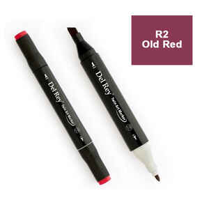 PEBEO - DEL REY TWIN MARKER R2 OLD RED ÇİFT UÇLU GRAFİK KALEMİ MN-DR002