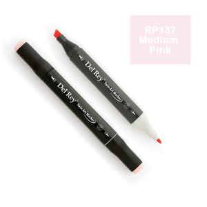 PEBEO - DEL REY TWIN MARKER RP137 MEDİUM PİNK ÇİFT UÇLU GRAFİK KALEMİ MN-DR137