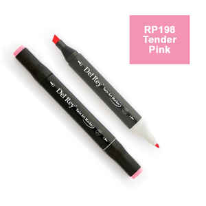 PEBEO - DEL REY TWIN MARKER RP198 TENDER PİNK ÇİFT UÇLU GRAFİK KALEMİ MN-DR198