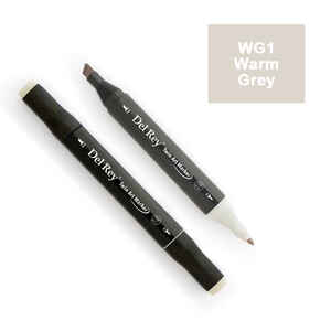 PEBEO - DEL REY TWIN MARKER WG1 WARM GREY ÇİFT UÇLU GRAFİK KALEMİ MN-DRWG1