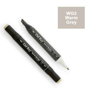 PEBEO - DEL REY TWIN MARKER WG2 WARM GREY ÇİFT UÇLU GRAFİK KALEMİ MN-DRWG2