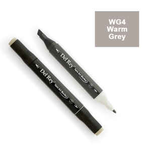 PEBEO - DEL REY TWIN MARKER WG4 WARM GREY ÇİFT UÇLU GRAFİK KALEMİ MN-DRWG4