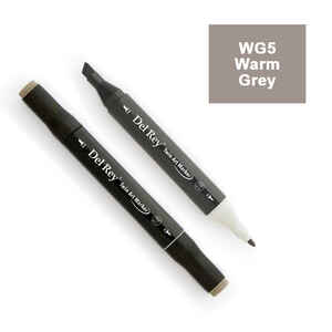 PEBEO - DEL REY TWIN MARKER WG5 WARM GREY ÇİFT UÇLU GRAFİK KALEMİ MN-DRWG5