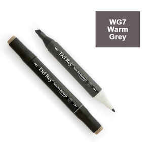 PEBEO - DEL REY TWIN MARKER WG7 WARM GREY ÇİFT UÇLU GRAFİK KALEMİ MN-DRWG7