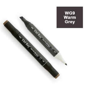 PEBEO - DEL REY TWIN MARKER WG9 WARM GREY ÇİFT UÇLU GRAFİK KALEMİ MN-DRWG9