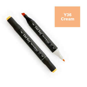 PEBEO - DEL REY TWIN MARKER Y36 CREAM ÇİFT UÇLU GRAFİK KALEMİ MN-DR036