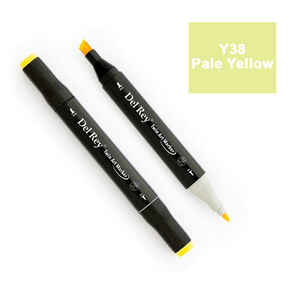 PEBEO - DEL REY TWIN MARKER Y38 PALE YELLOW ÇİFT UÇLU GRAFİK KALEMİMN-DR038