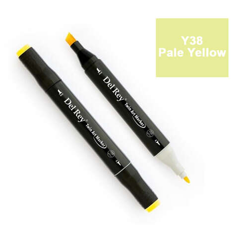 DEL REY TWIN MARKER Y38 PALE YELLOW ÇİFT UÇLU GRAFİK KALEMİMN-DR038