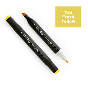PEBEO - DEL REY TWIN MARKER Y44 FRESH YELLOW ÇİFT UÇLU GRAFİK KALEMİ MN-DR044