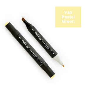 PEBEO - DEL REY TWIN MARKER Y49 PASTEL GREEN ÇİFT UÇLU GRAFİK KALEMİ MN-DR049