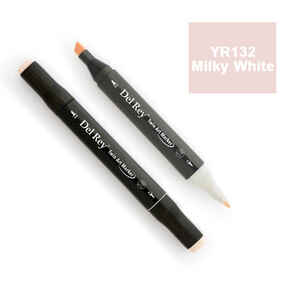 PEBEO - DEL REY TWIN MARKER YR132 MİLKY WHİTE ÇİFT UÇLU GRAFİK KALEMİ MN-DR132