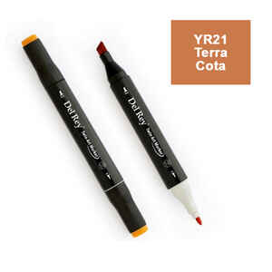 PEBEO - DEL REY TWIN MARKER YR21 TERRA COTA ÇİFT UÇLU GRAFİK KALEMİ MN-DR021