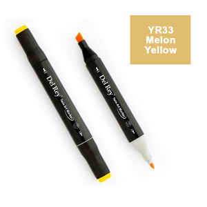 PEBEO - DEL REY TWIN MARKER YR33 MELON YELLOW ÇİFT UÇLU GRAFİK KALEMİ MN-DR033