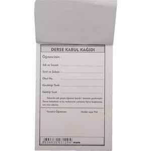 DİLMAN - DİLMAN DERSE KABUL KAĞIDI 2 NÜSHA 50 yp. OTOKOPİLİ