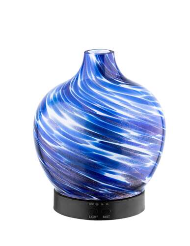 Discover Işıklı Cam Hava Nemlendirici Esansiyel Aroma Difüzörü Azure