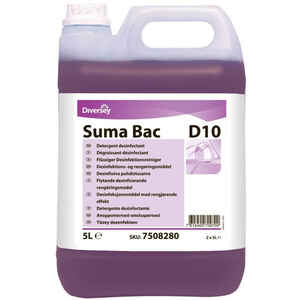 Diversey - Diversey Suma Bac D10 Dezenfektanlı Deterjan QAC 5 Lt