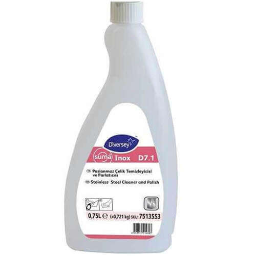Diversey Suma Inox D7.1 Paslanmaz Çelik Temizleyici ve Parlatıcı 750 Ml