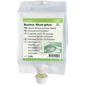 Diversey - Diversey Suma Star Plus D1 Plus Konsantre Elde Bulaşık Yıkama Deterjanı 1.5 Lt