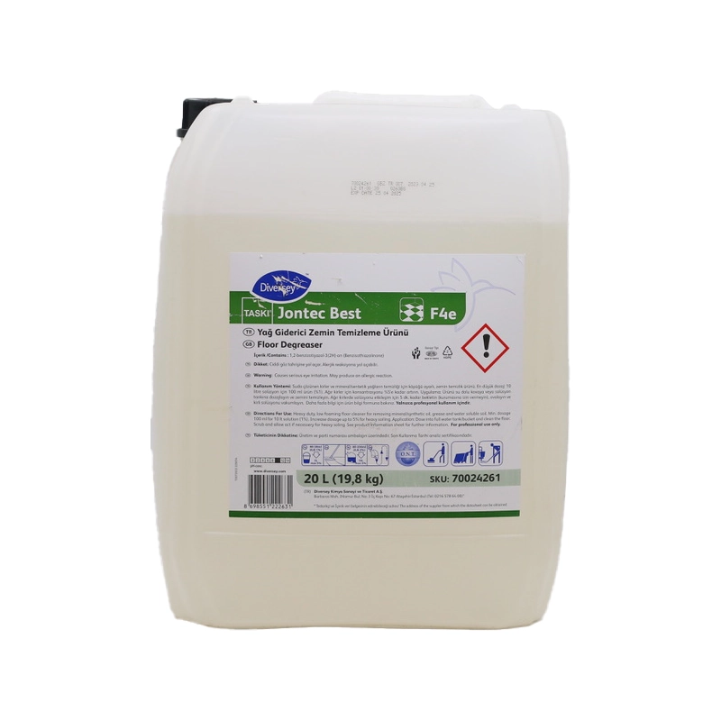 Diversey - Diversey Taski Jontec Best F4E Ağır Kir ve Yağ Çözücü Yer Temizleyici 20 L