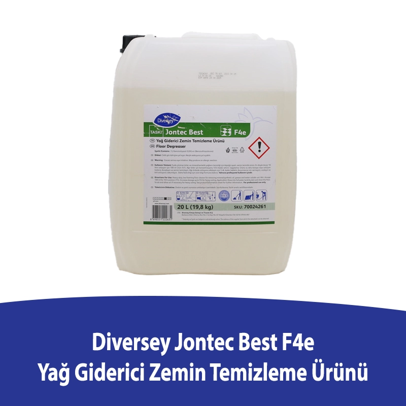 Diversey - Diversey Taski Jontec Best F4E Ağır Kir ve Yağ Çözücü Yer Temizleyici 20 L (1)