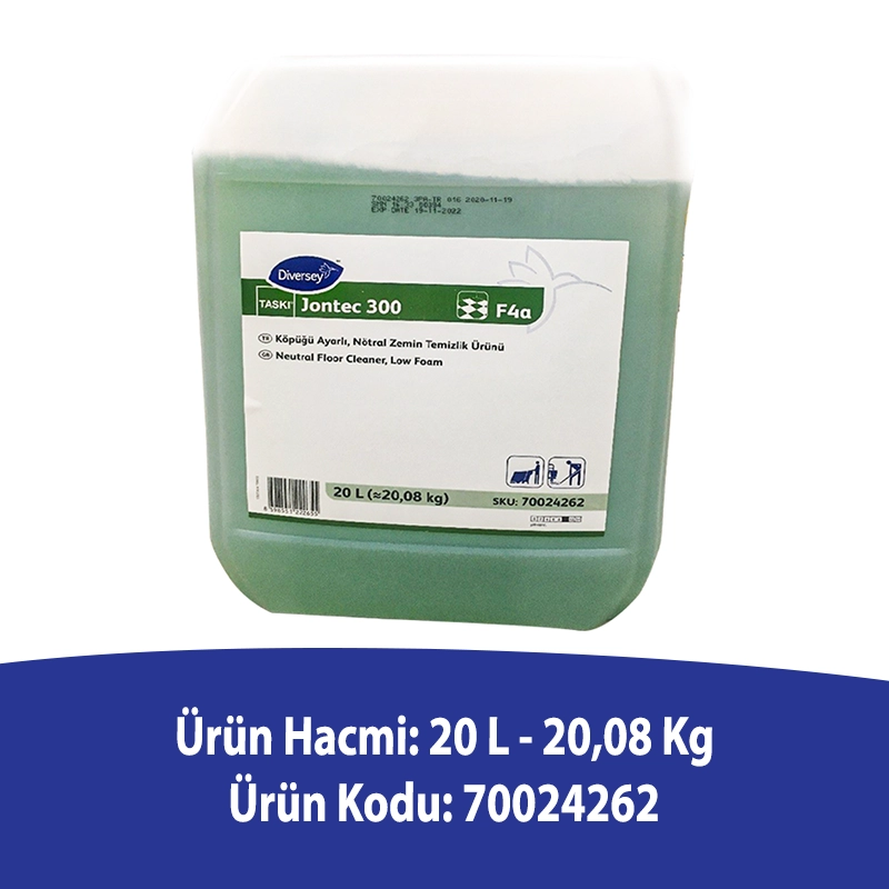 Diversey Taski Jontec 300 F4A Nötral Zemin Temizlik Deterjanı 20 L - Thumbnail (2)