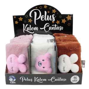 DOLPHIN - DOLPHIN PC-633 PELUŞ KALEM ÇANTASI MASKOTLU YÜZ