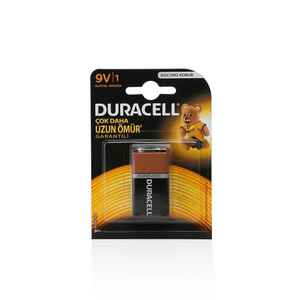 Duracel 9 Volt Pil 1'li - Thumbnail