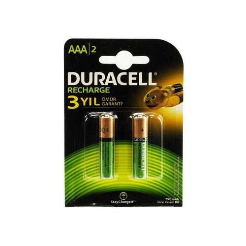 Duracell 750 Mah Şarjlı İnce Pil 2'li