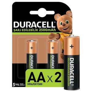 DURACELL - DURACELL ŞARJLI KALEM PİL 2500mAh AA 2Lİ SE2A2250